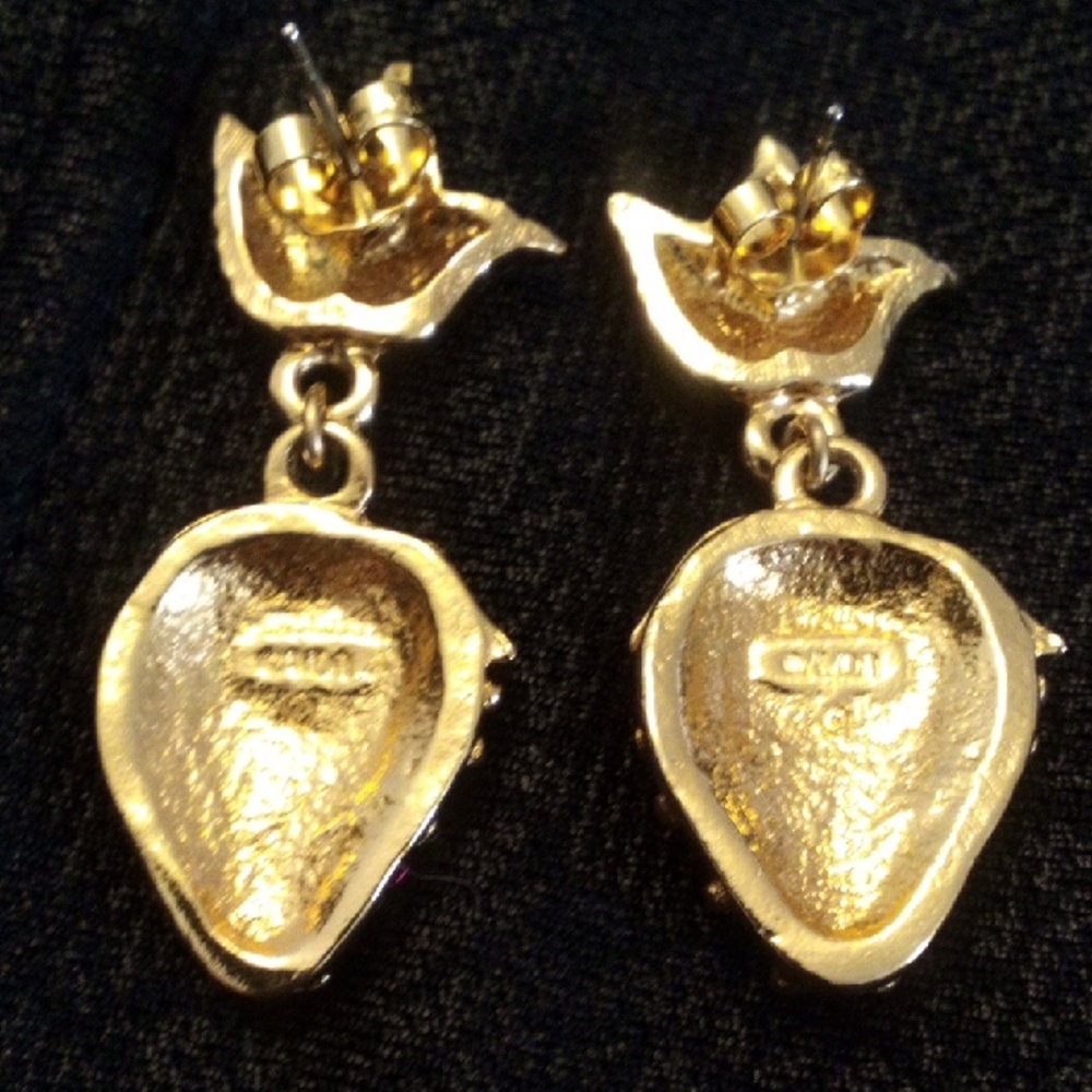 Strawberry Earrings (Pierced)  (Vintage AVON 1995) - Picture 2 of 3